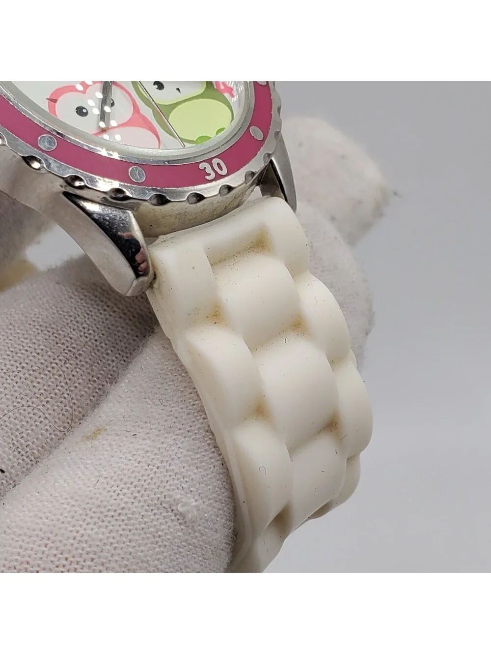 Accutime Two Owl Quartz Womens Watch 33mm Pink Bezel New Battery